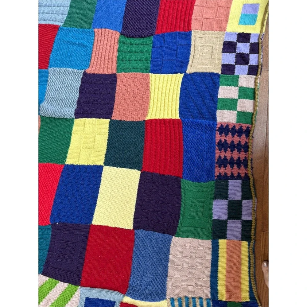 HANDMADE CROCHET GRANNY SQUARE AFGHAN/ THROW 74